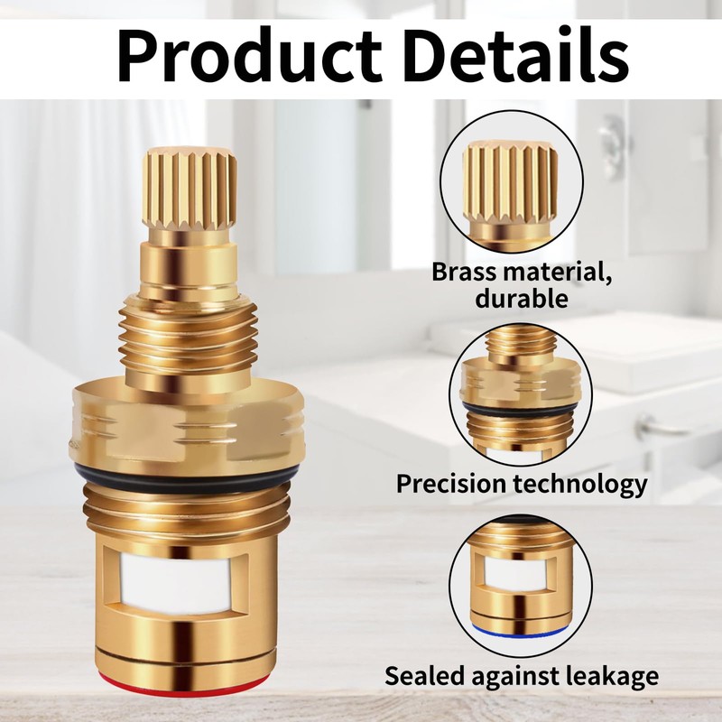 Brass KSRPL3200CC Cold and Brass KSRPL3200HC Hot Faucet Cartridge. This