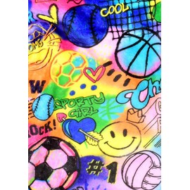 iscream + Corey Paige Designs Big Girls' Silky Soft Plush Spa Wrap - Sporty Girl, X-Small/Small (4-8)