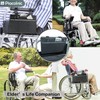 Wheelchair Side Organizer Storage Bag, Waterproof Armrest Pouch with Cup