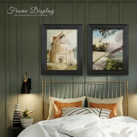 Fisnish 18x24 Picture Frame, Vintage Black 18 x 24 Poster Frame with HD Plexiglass Durable for Horizontal or Vertical Wall Mounting, 1 Pack