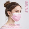 Generic 50 Pack Pink Disposable Face Mask for Adults, Solid