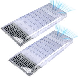 2Pack Air Vent Extender for Under Furniture,Floor Vent Deflectors for Home Floor Fixed with 5 Strong Magnets,Air Deflector for Floor Vent,Air Vent Deflector with Adjustable Size from 17" UP to 33"