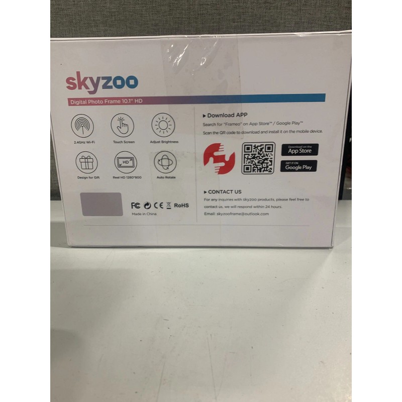 SKYZOO Digital Picture Frame 10.1 Inch HD IPS Touch Screen