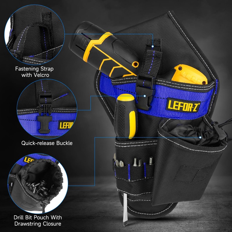 Drill Holster,Heavy-Duty Impact Holster for Tool Belt,Drill Holder,Drill Pouch Fits
