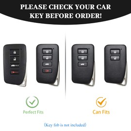 OFF WE GO for Lexus Key Fob Cover, Soft TPU Protection Key Case Shell Compatible with Lexus RX is ES GS LS NX RS GX LX RC LC Smart Car Key Accessories (Gold White)