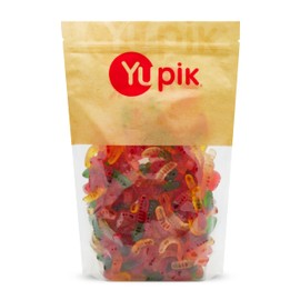 Yupik Mini Gummy Worms, 2.2 lb (35.2 oz), Gluten-Free, Dual-Colored, Fruity Flavors, Soft & Chewy, 2" Gummies, Fun Treat, Sweet Candy, Delicious Snack, Ideal for Gifting, Holidays & Baking