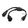 Cable Matters 2-Pack 2 Outlet Power Splitter Cord (Power Cord
