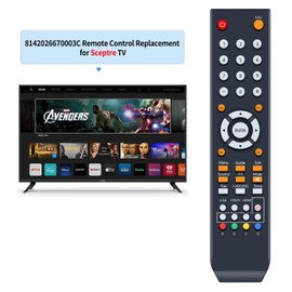 New 8142026670003C Universal Remote Control Replacement for All Sceptre TV LED LCD HDTV - No Programing or Setup Required