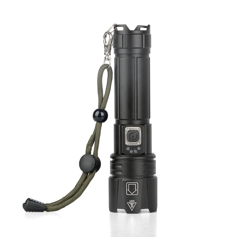 Flashlight Rechargeable, High Lumens Super Bright Flashlight - Zoomable, 5