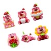 6pcs Cute Car Ornament Strawberry Bear Shape Multi Purpose Car