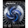 toolant Four Spiral Flute Cobalt Step Drill Bit(Pro), 1/8"-1/2" Impact