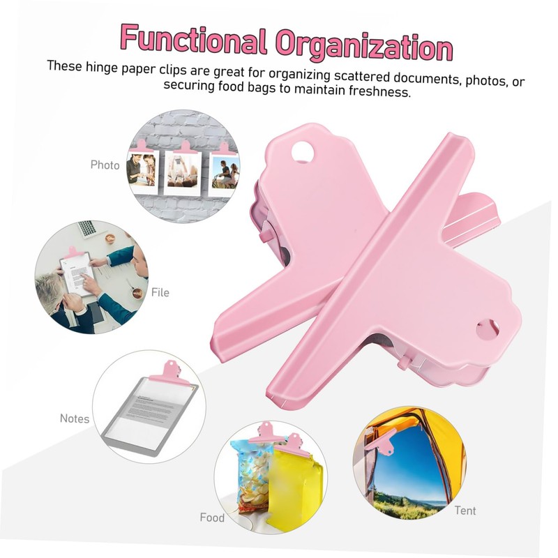 LABRIMP 3pcs Bulldog Clips Sturdy Document Organizers for Office Home