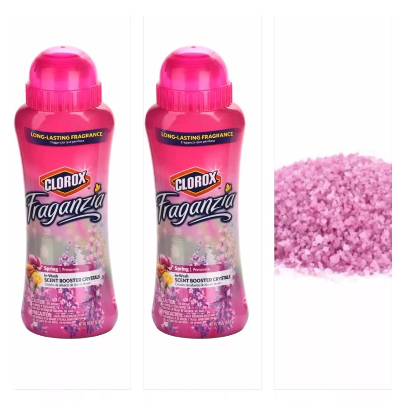 Clorox Fraganzia Scent Boosting Laundry Crystals, Spring 2 packs 18