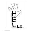 Funny Humorous 'David Shrigley Hello' Novelty Postcard