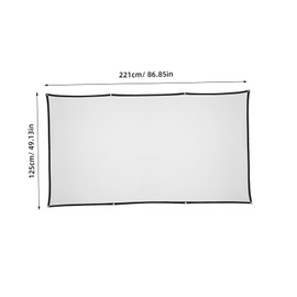 TEHAUX Portable White Projection Screen for Indoor Outdoor Use High Definition Viewing Compact Design for Home Theater Exhibitions Conferences