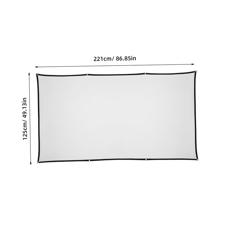 TEHAUX Portable White Projection Screen for Indoor Outdoor Use High