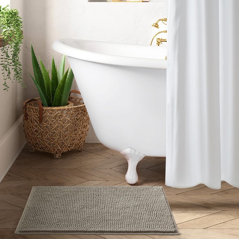 MOONLIGHT BEDDING Bath Mat Non Slip Anti Mould - Chenille