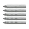 Faber-Castell Grip 2001 Triangular Eraser, 5 x grey.