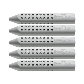 Faber-Castell Grip 2001 Triangular Eraser, 5 x grey.