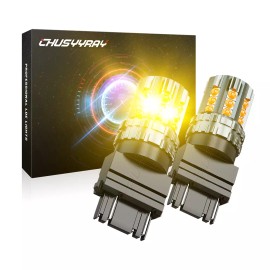 CHUSYYRAY For Ford F150 F250 F350 Super Duty 3000K Amber Turn Signal Light 3157 LED Bulbs