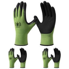 Pleneal Gardening Gloves for Women Men - 3 Pairs Breathable Garden Gloves with Grip, Latex Coated Outdoor Working Gloves for Lawn Yard, Medium Size Fits Most