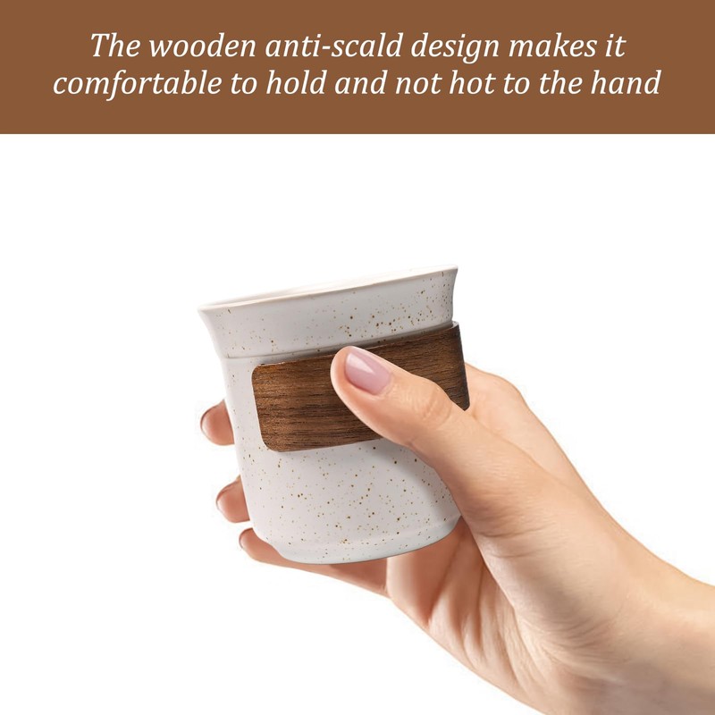 Espresso Cups Set of 2, 190 ml, Ceramic Coffee Cups