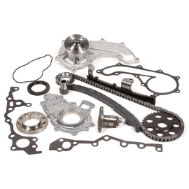 Domestic Gaskets DG-8614895469 Timing Chain Cover Kit Oil Pump Water Pump Compatible With/Replacement For 95-04 Toyota Tacoma 2.4L DOHC 2RZFE