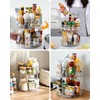 Roninkier 2-Tier Lazy Susan Organizer, Clear PET Rotating Tray 11-Inch