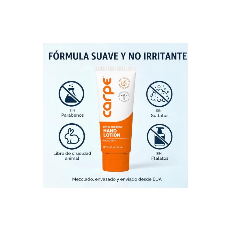Carpe Antiperspirant Hand Lotion Package Deal (3 Hand Tubes -