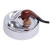 Ash Tray with Cork Knocker - Double Metal Rest &