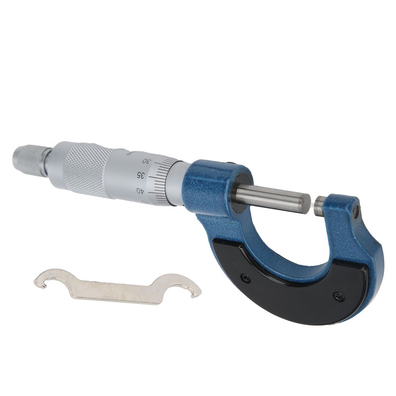 Micrometer 0‑25mm Scale Outside Diameter Carbon Steel Spiral Locking Measuring