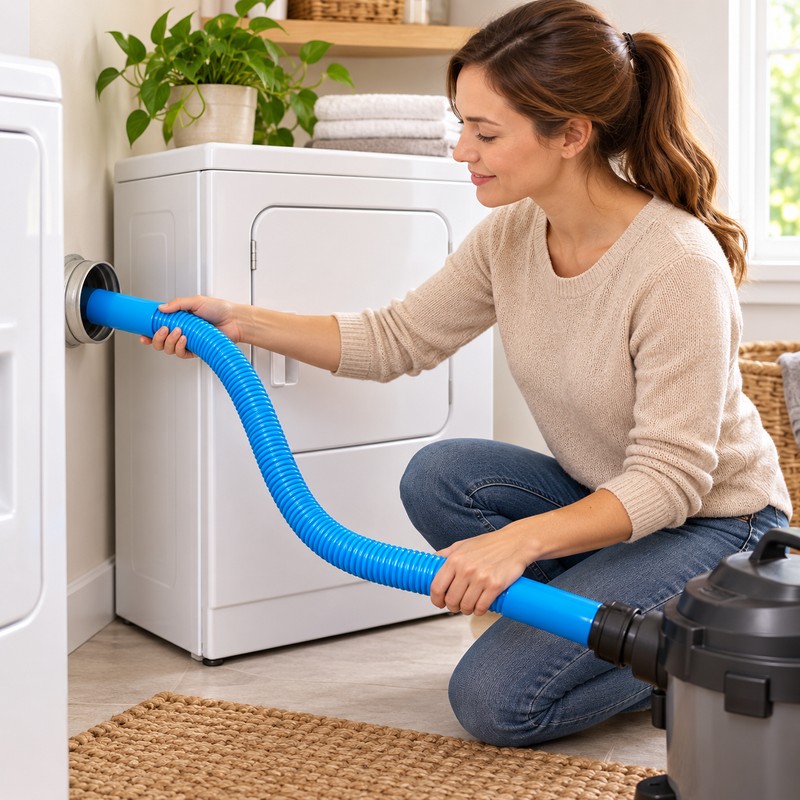 Dryer Vent Cleaner Hose with Elastic Connector – Flexible Cleaning