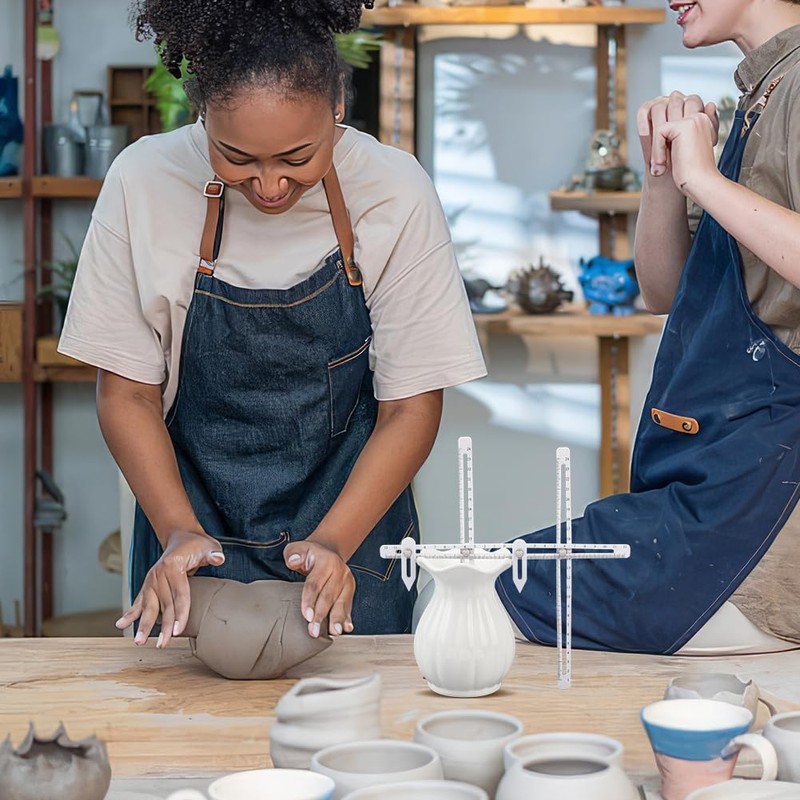 WEBEEDY Pottery Throwing Gauge Set for Measuring Height and Width,