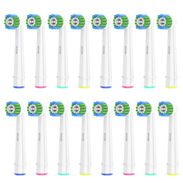 16 Count Precision Replacement Brush Heads Compatible with Braun Oral B Electric Toothbrush, Deep and Precise Cleaning.