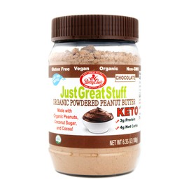 Betty Lou's 100% Organic Chocolate Peanut Butter Powder, Gluten Free, Vegan, Low Calorie, All Natural, High Protein, Deliciously Healthy, Just Add Water (6.35 Oz)