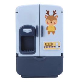 KENANLAN Intelligent Double Door Simulation Refrigerator - Play Kitchen Set - for Kids Role Play and Pretend Play - Mini Chef Fridge Toy (Blue)