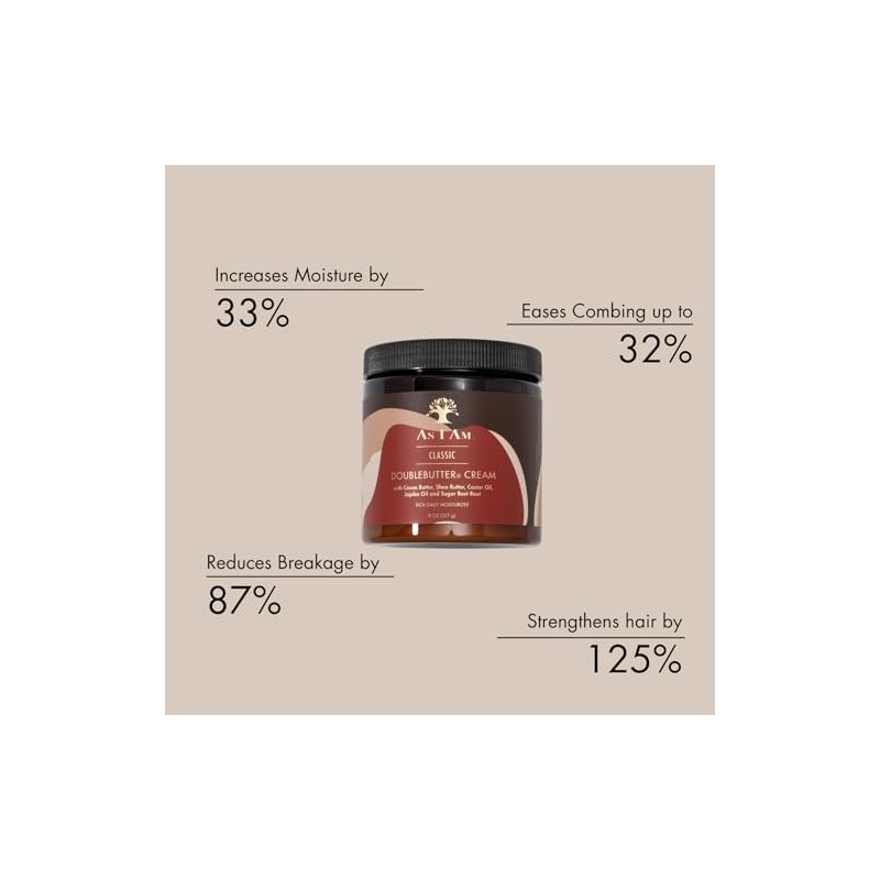 As I Am Double Butter Rich Daily Moisturizer, 16 Ounce