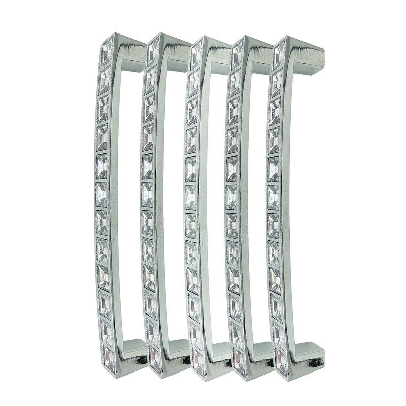Micro Trader 4x Crystal Cabinet Pull Handle Bar Drawer Cabinet