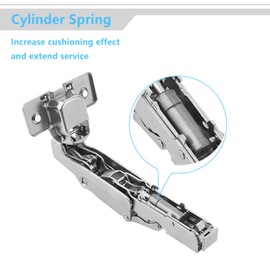 165 Degree Corner Cabinet Hinges 2 Pack Full Overlay Hydraulic Concealed Soft Closed Cabinet Hinges Zishengho Frameless for Lazy Susan Corner Cupboard Kitchen Folding Door 1 Pair