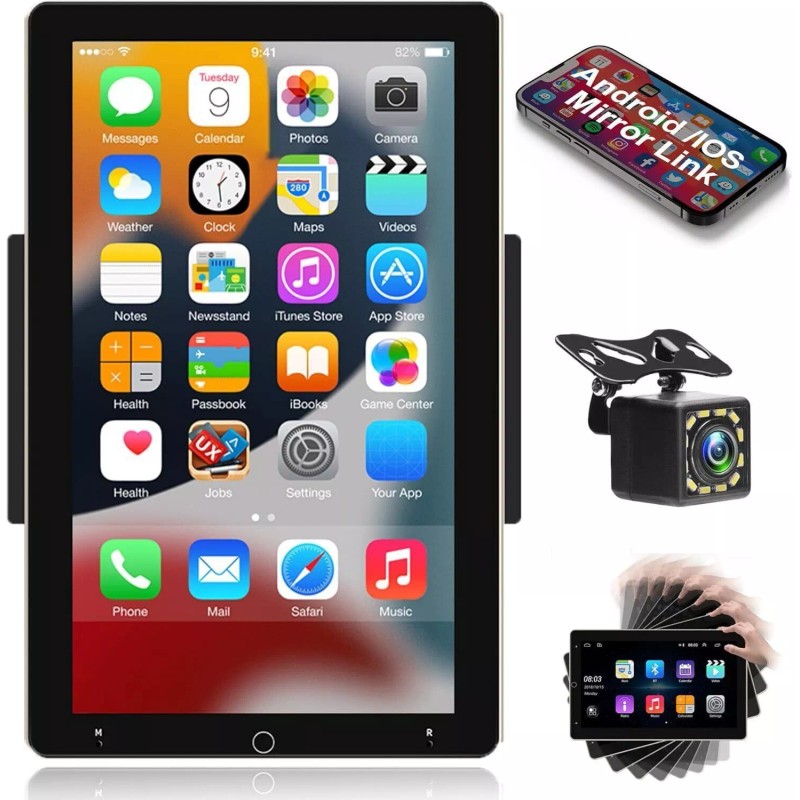 Unbranded For 2009-2012 Dodge Ram 10.1" Rotatable Carplay Car Radio