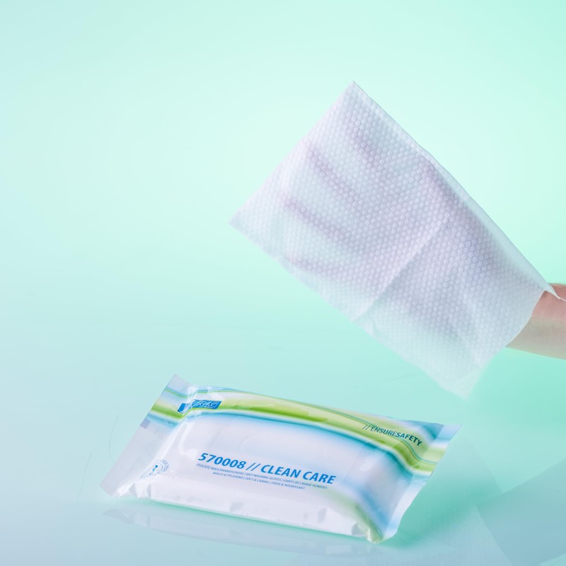 Nitras Clean Care Moist Disposable Wash Mitts with Aloe Vera