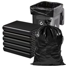 65 Gallon Trash Bags 1.8 Mil -50''x55'' Pack of 50 Thick Large Heavy Duty Multi-Use Garbage Bags Extra Large Strong Trash Can Liners for Office, Picnic,Kitchen, Bulk Bags (65 Gallon 50 Count)