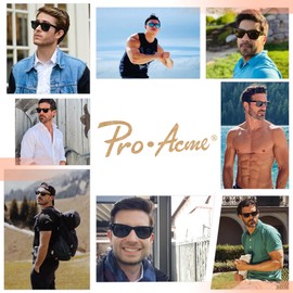 Pro Acme Polarized Sunglasses for Men Women, Retro Classic Driving Sun Glasses UV400 Protection (Tortoise/Brown)