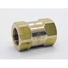 Preece Precision Solid Brass One Piece Compact CGA 320 Carbon Dioxide Co2 Tank to CGA 580 Nitrogen Argon Regulator Adaptor