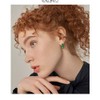 Divertidos aretes de dinosaurio con diseño de dinosaurio verde con