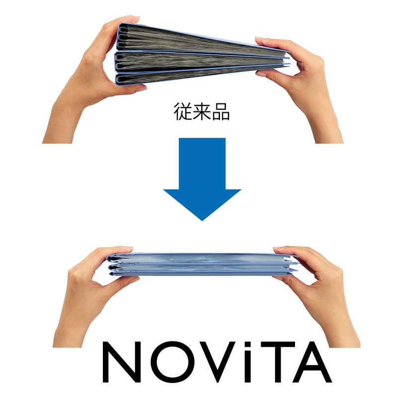 コクヨ ファイル フォトアルバム ノビータ A5ワイド 160枚収容 黄 ラ-NA160Y