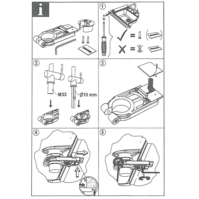 FRANKE 113515300 Tap Brace, Red Grey