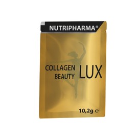 Nutripharma Collagen Beauty Lux, Hydrolyzed Collagen Peptides Powder for Women & Men, Promotes Hair, Nail, Skin,Unflavored Collagen Powder with Hyaluronic Acid and Vitamin C, 1 Serving, 0,36 oz