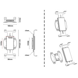 HFTEK - various adaptors for monitors, mounts iPhones, mobile phones and tablets, HF69A