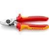 Knipex KNIPEX Kabelschere mit ?ffnungsfeder isoliert mit Mehrkomponenten-Hllen, VDE-geprft verchromt